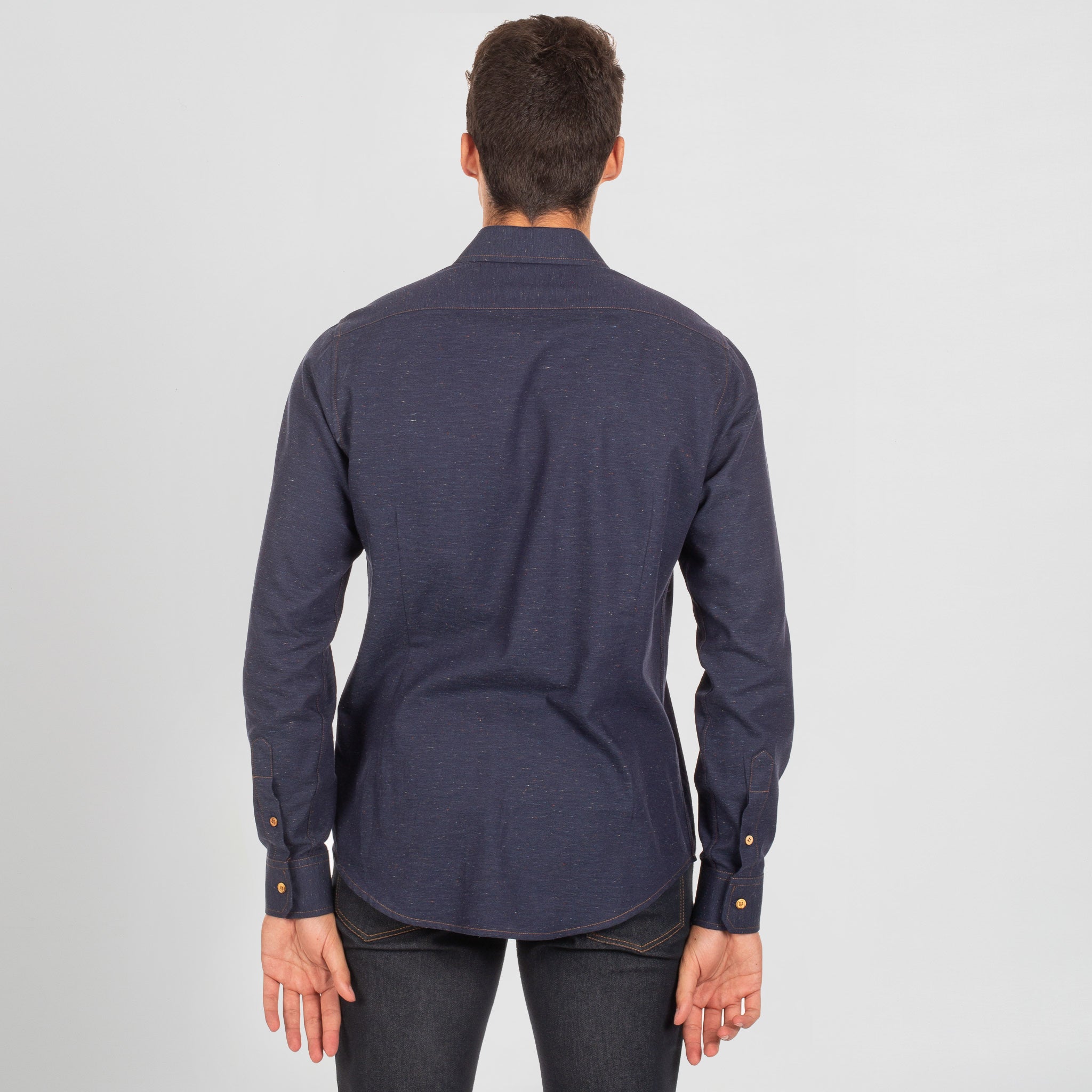 Gary's Flavio Chemise Homme Slim Marine Coton