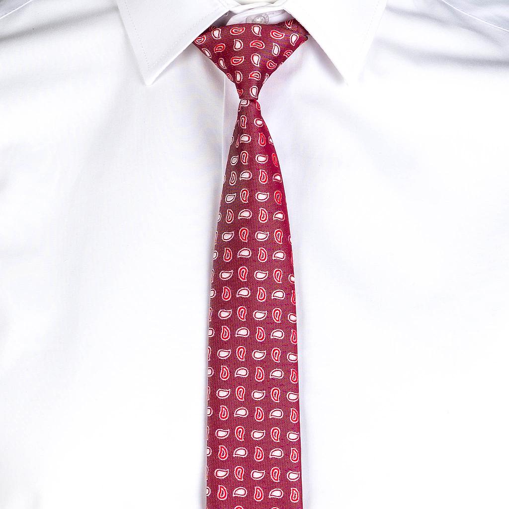 GARY'S Add-Ons Slim Jacquard cravate bleue nœud cousu