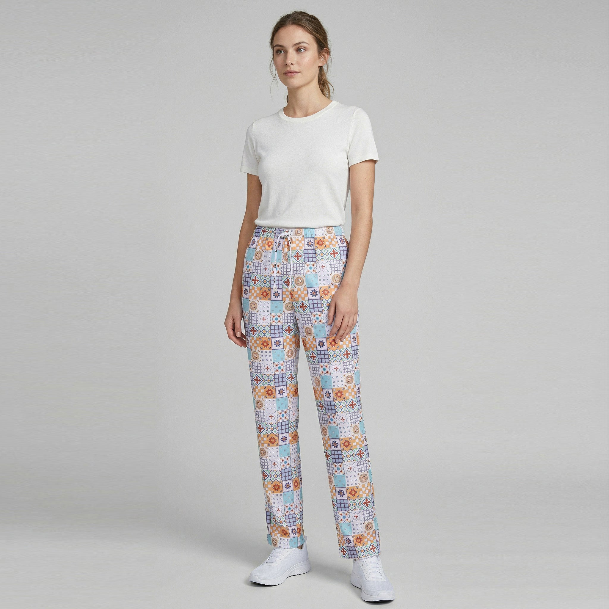 GARY'S Pantalon travail coton bio imprimé Toscana