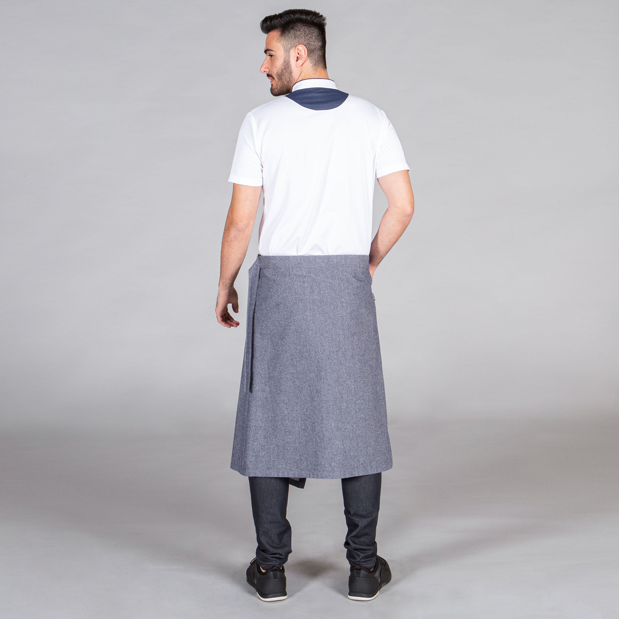 Gary's Bistro tablier long toile indigo M