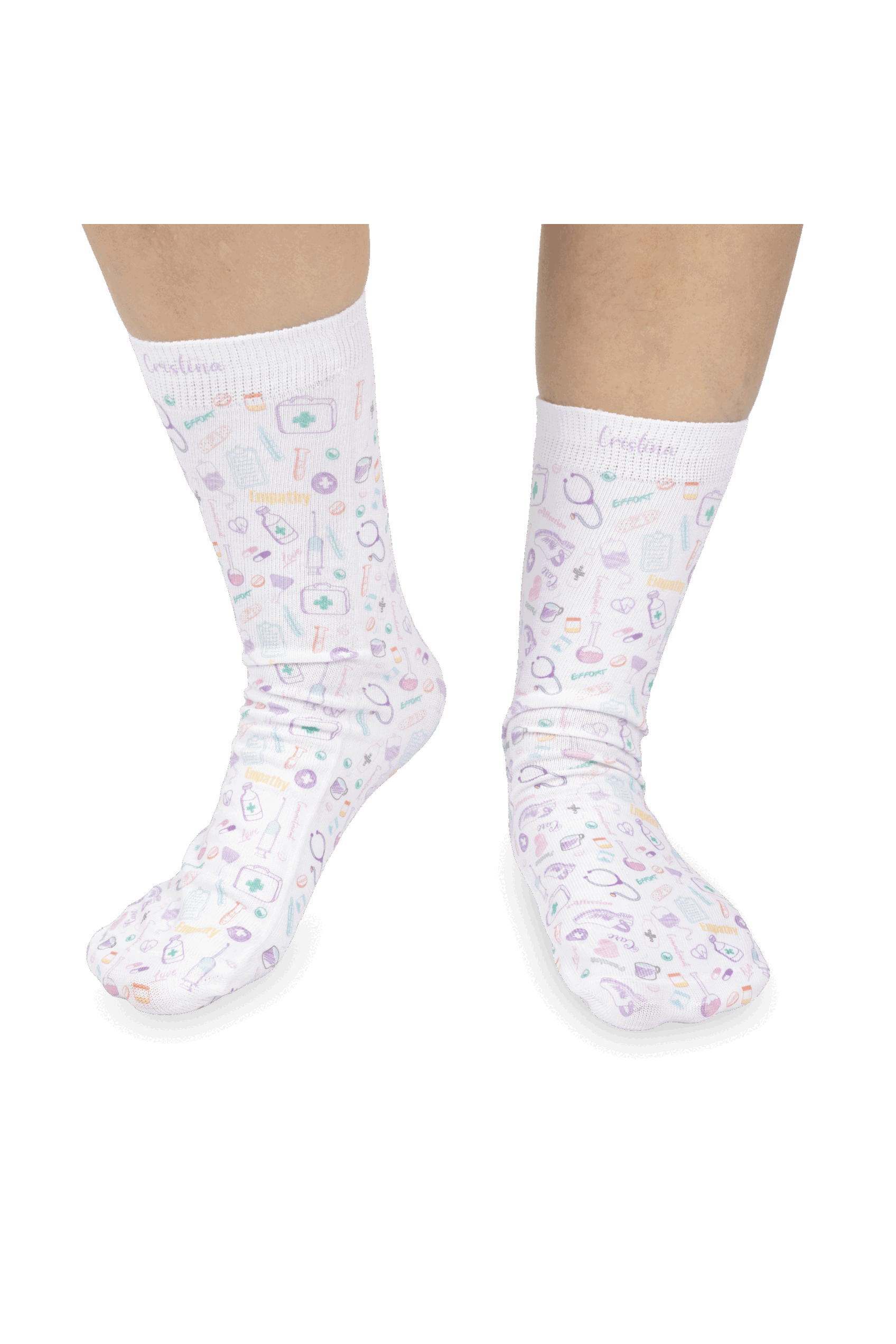 Enfermania Care Collection chaussettes imprimées anatomie polyester