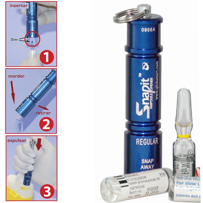 Enfermania Instrumental Snap-It casse-ampoule aluminium bleu