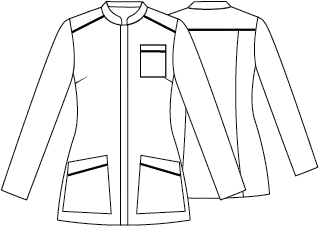 GARY'S Candela Blouse Femme Blanche Col Mao Manches Longues