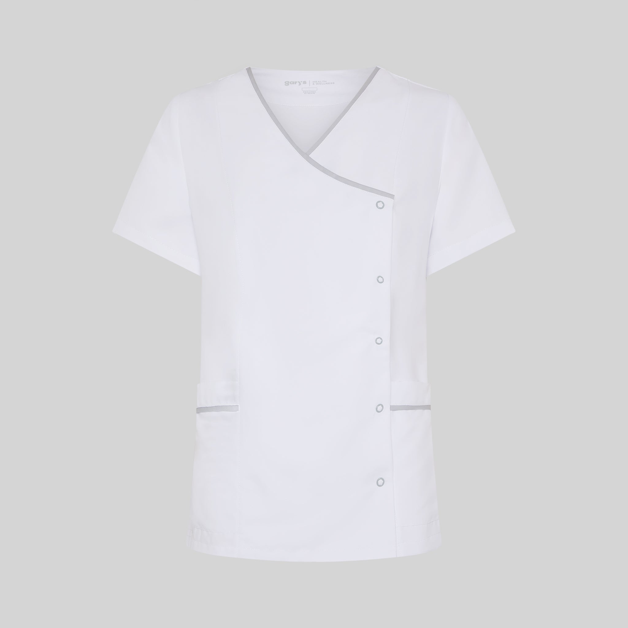 GARY'S Aina blouse femme pressions gris perle
