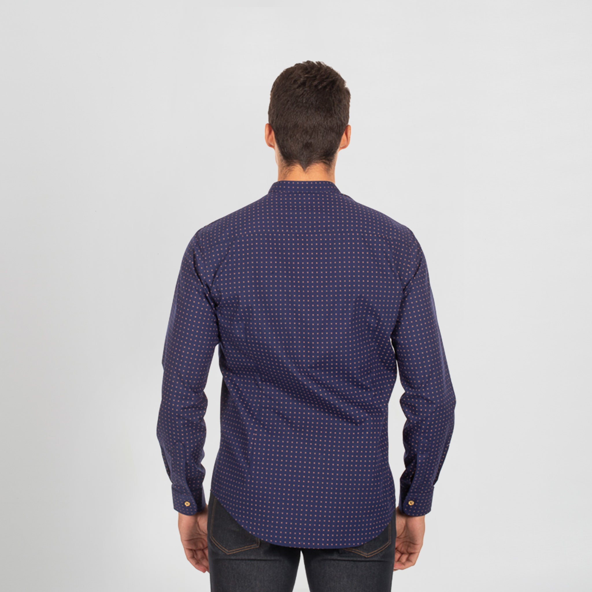 GARY'S Fiore chemise homme slim marine mouette