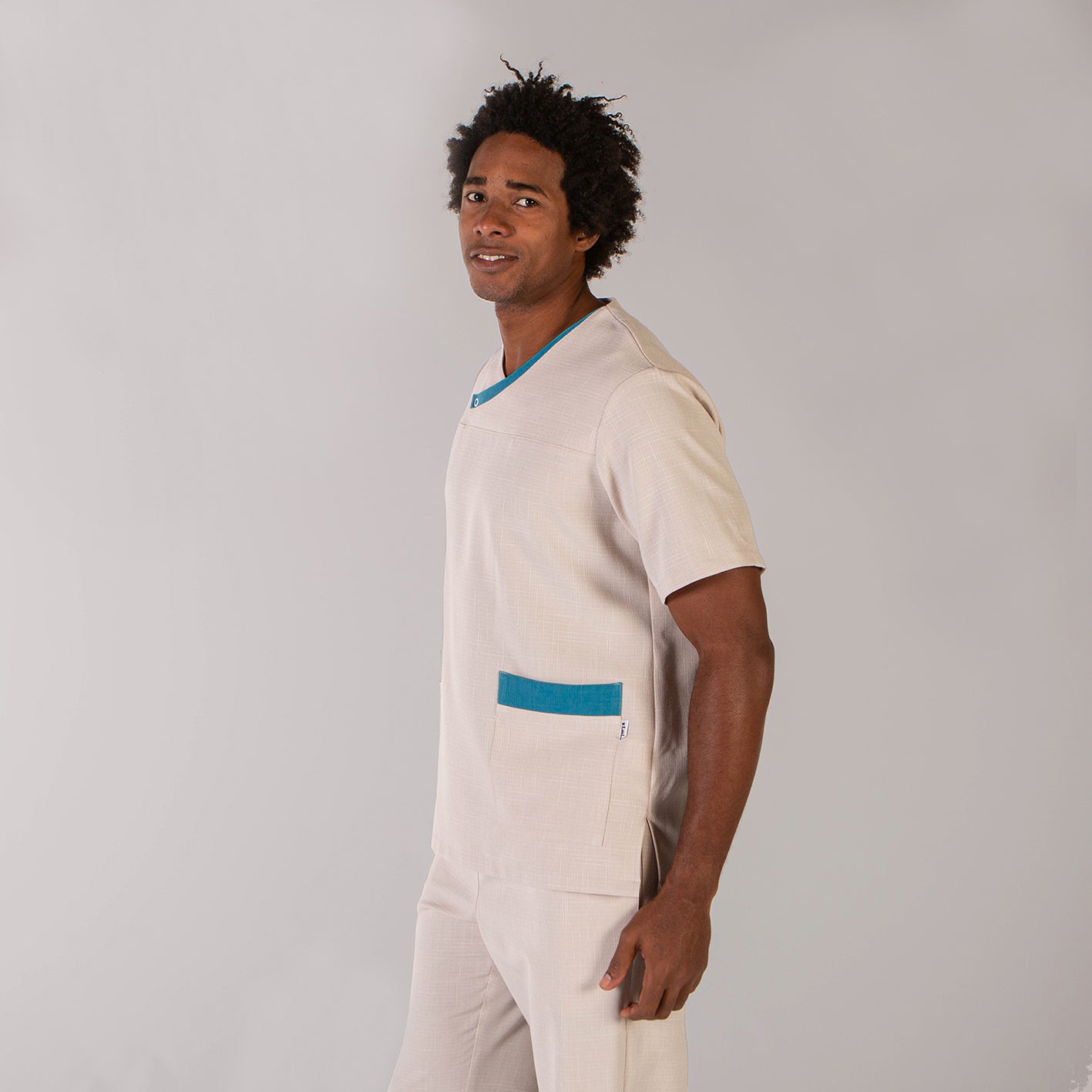 Gary's Germán blouse homme col V beige