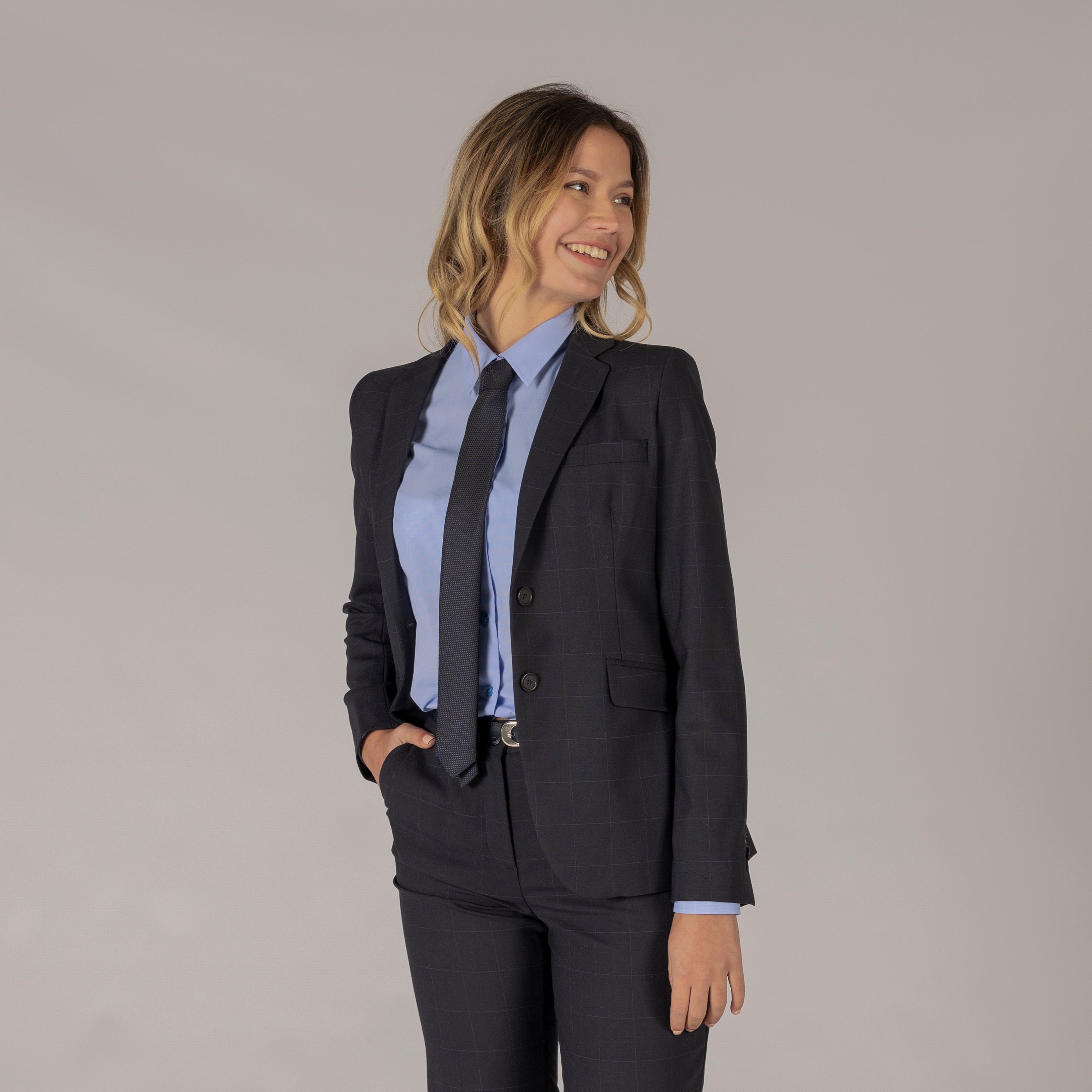 Gary's Jackets Blazer Femme Marine 2 Boutons Trip Taille 42