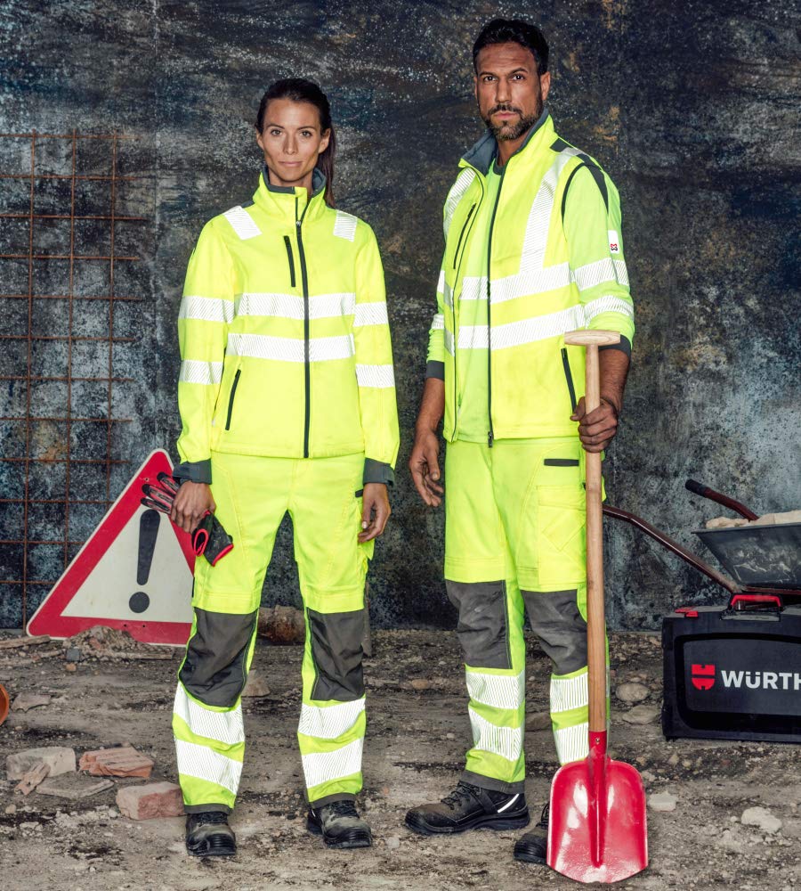 Würth MODYF Fluo pantalon travail jaune anthracite 38 haute-visibilité