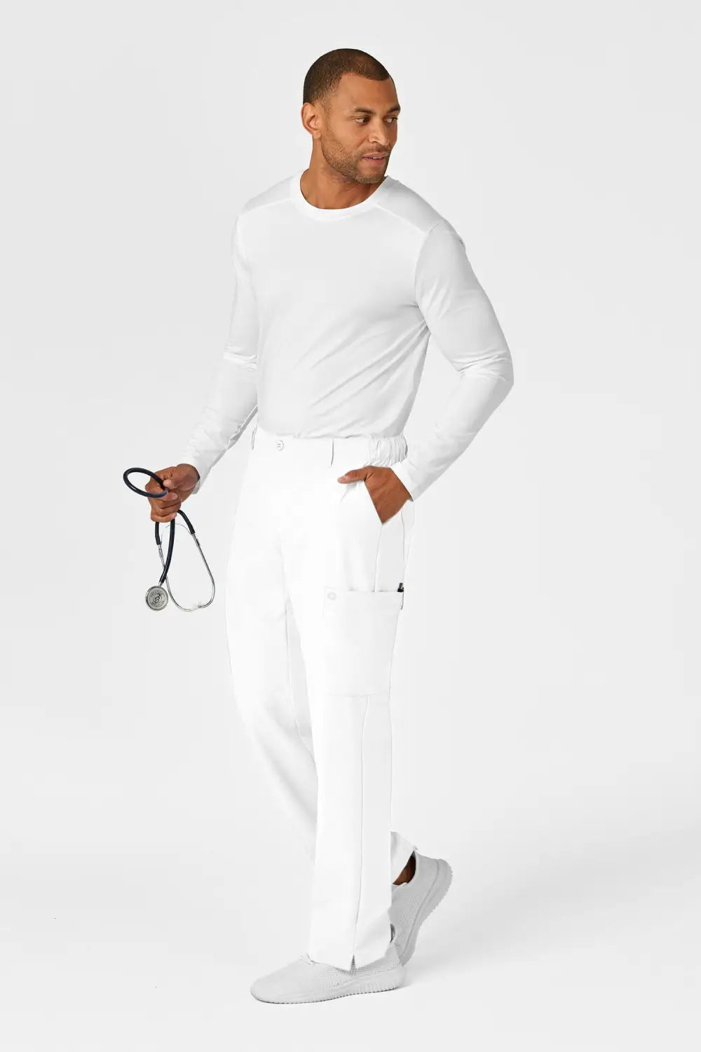 Aelin LUCA W123 pantalon de bloc homme blanc microfibre