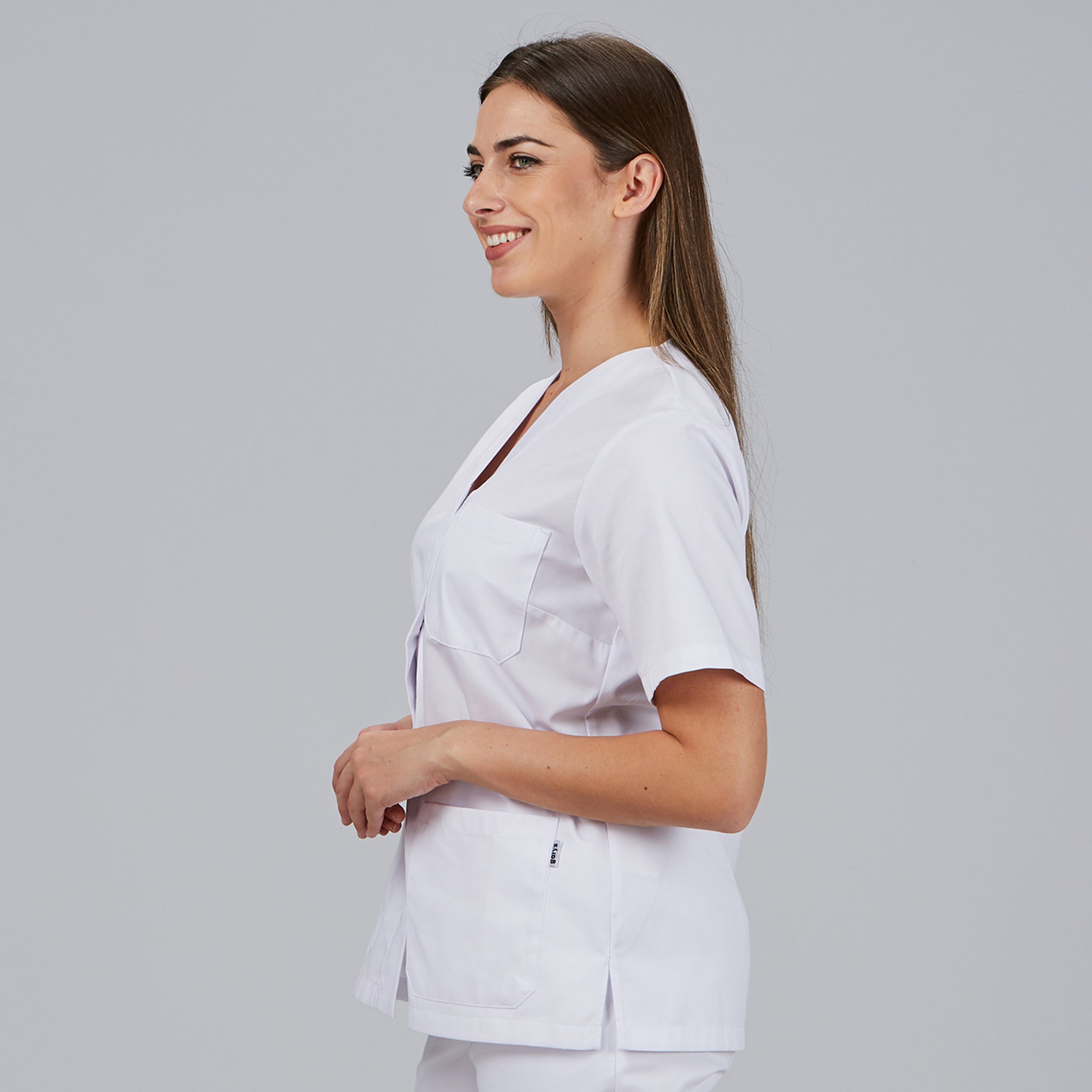 Gary's Blouses blouse médicale femme blanche manches courtes