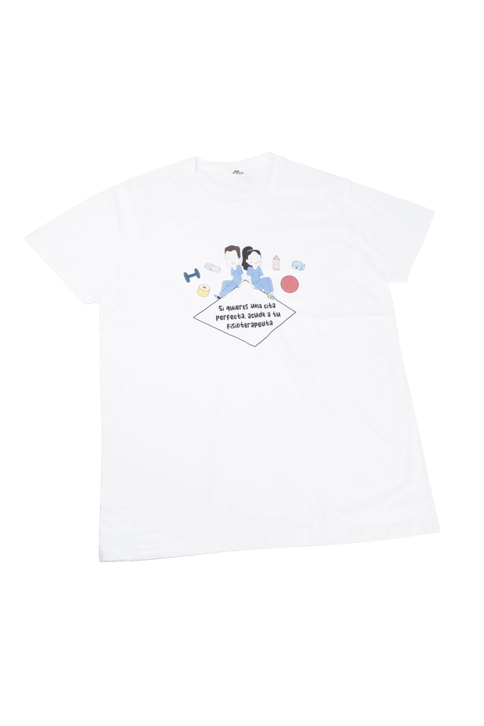 Enfermania t-shirt blanc kiné fisio coton taille M