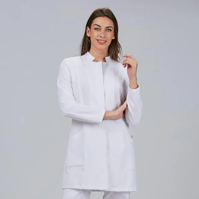 Gary's Lea Blouse Médicale Blanche Manches Longues Recyclée