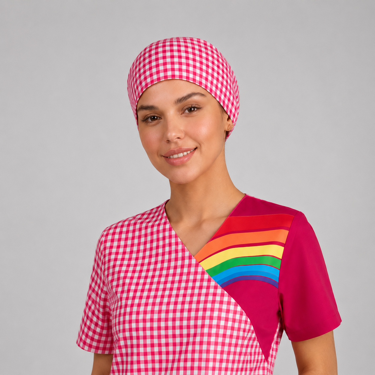 GARY'S Calot bonnet élastique antibactérien vichy fuchsia
