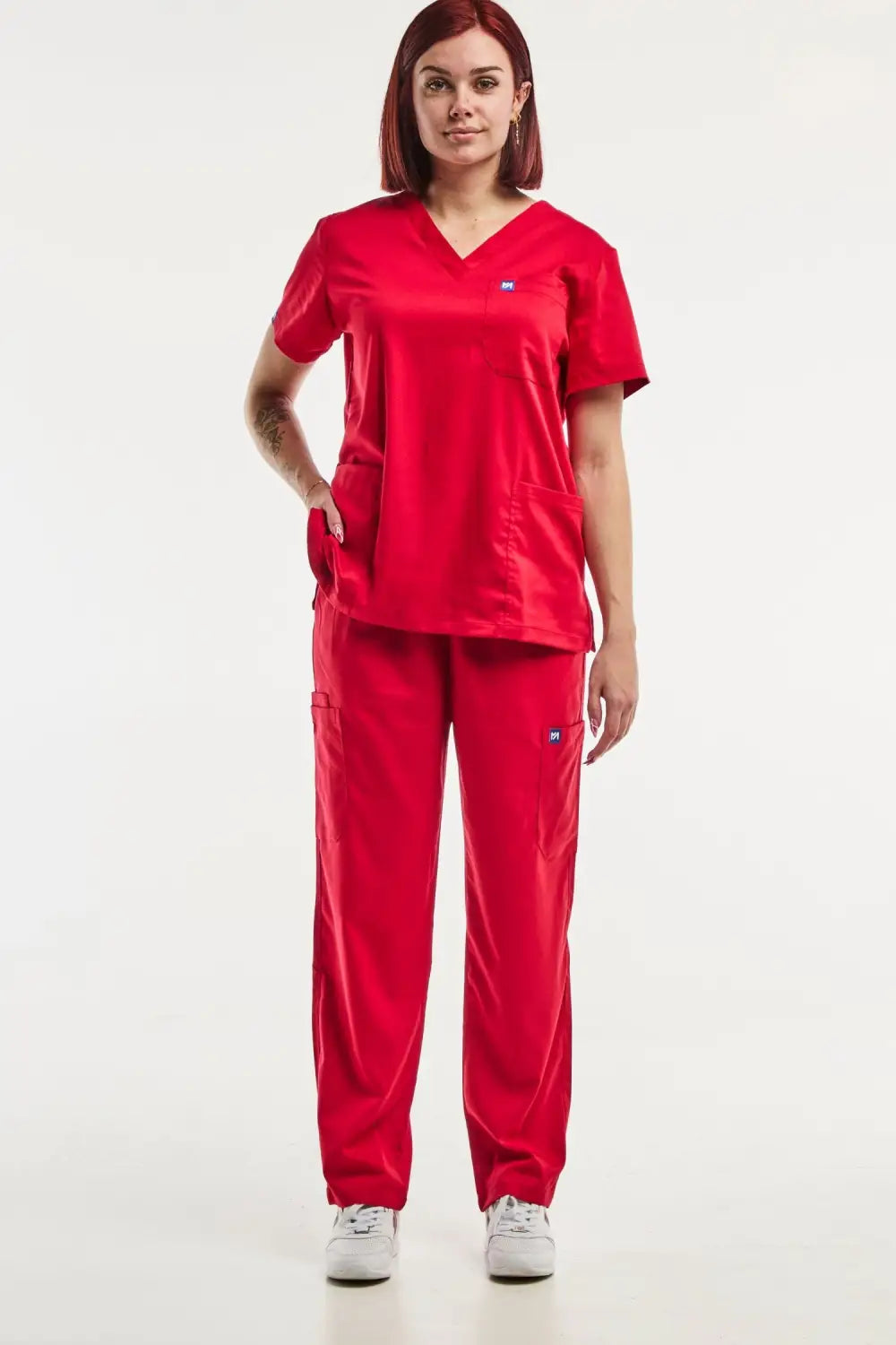 Aelin EMMA Tenue médicale femme rouge stretch
