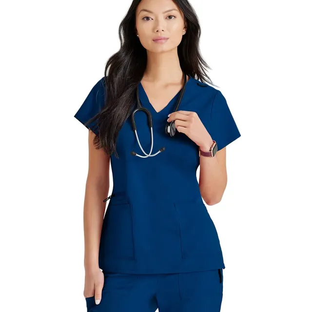 Grey’s Anatomy blouse femme Luxe360 col V 4 poches