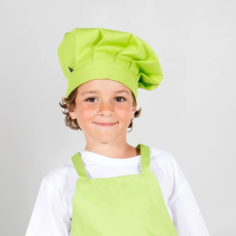 Gary's Children Toque Chef Enfant Turquoise Taille 6 Velcro