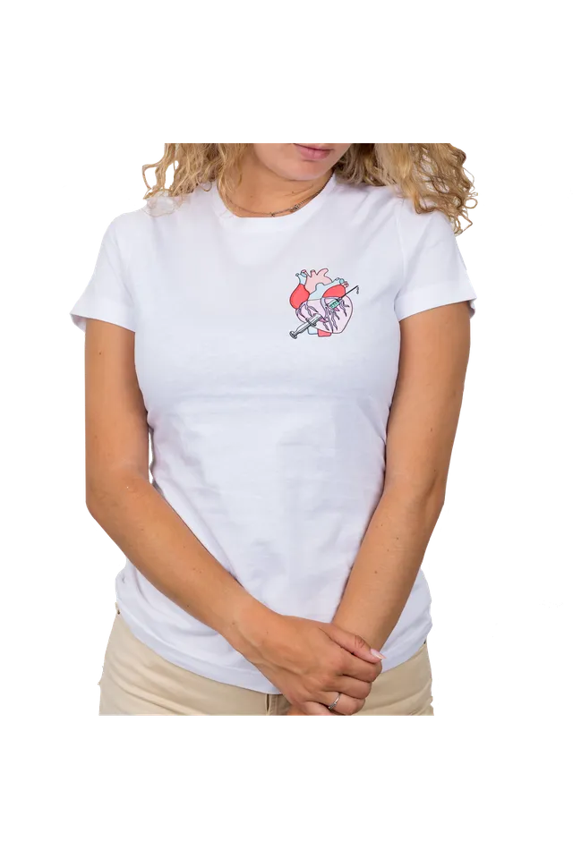 Enfermania Ropa Rebelheart t-shirt femme blanc coton