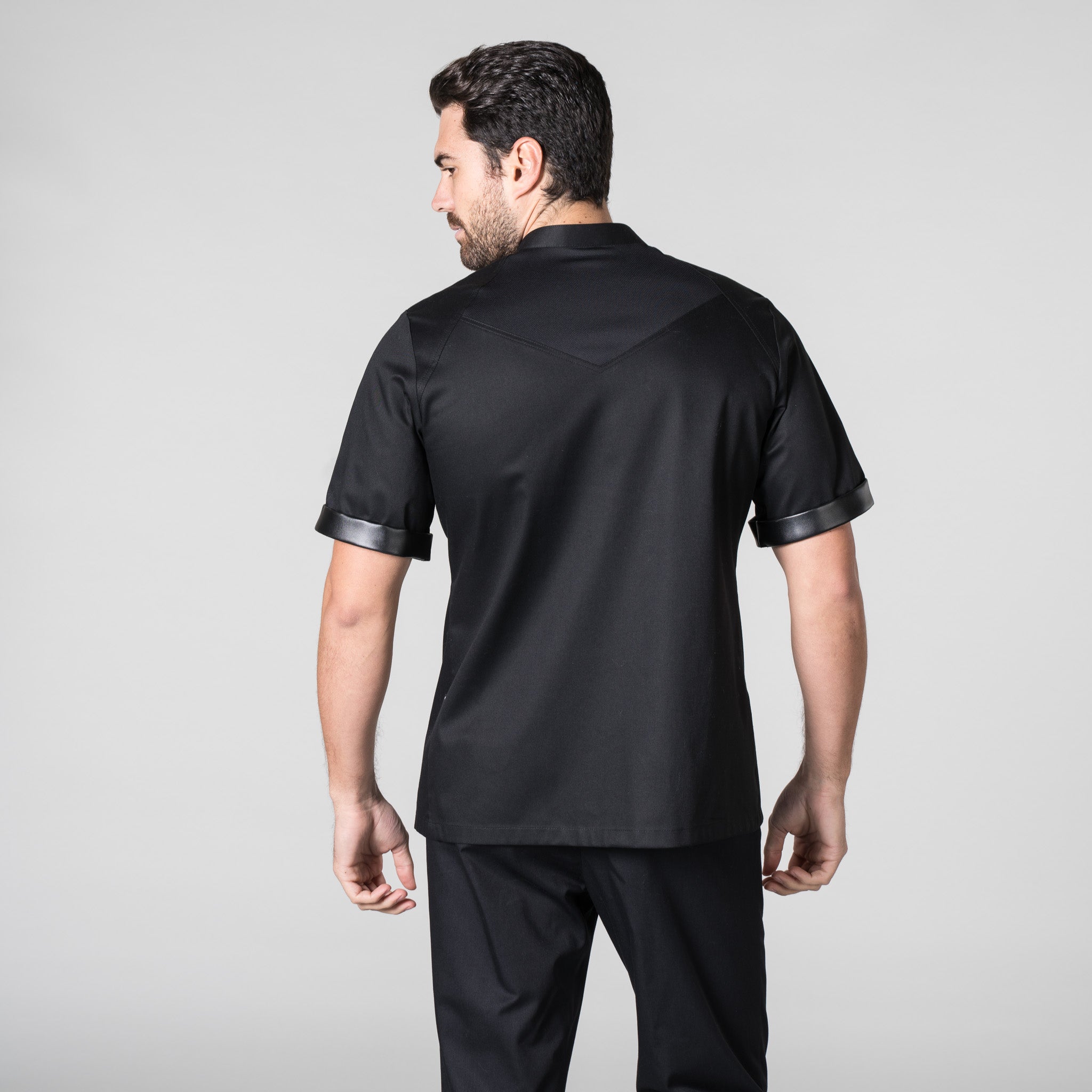 Gary's Chef Jackets veste cuisine Suarez noire manches courtes
