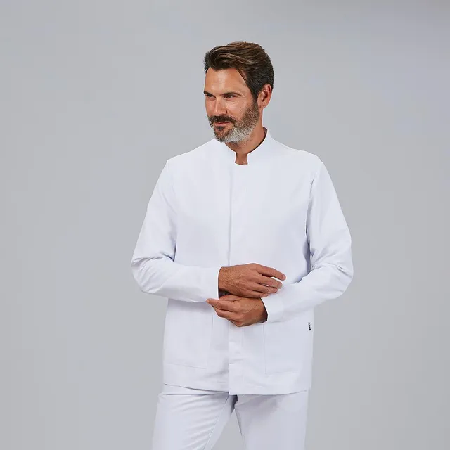 GARY'S Aarón blouse médicale homme blanc microfibre