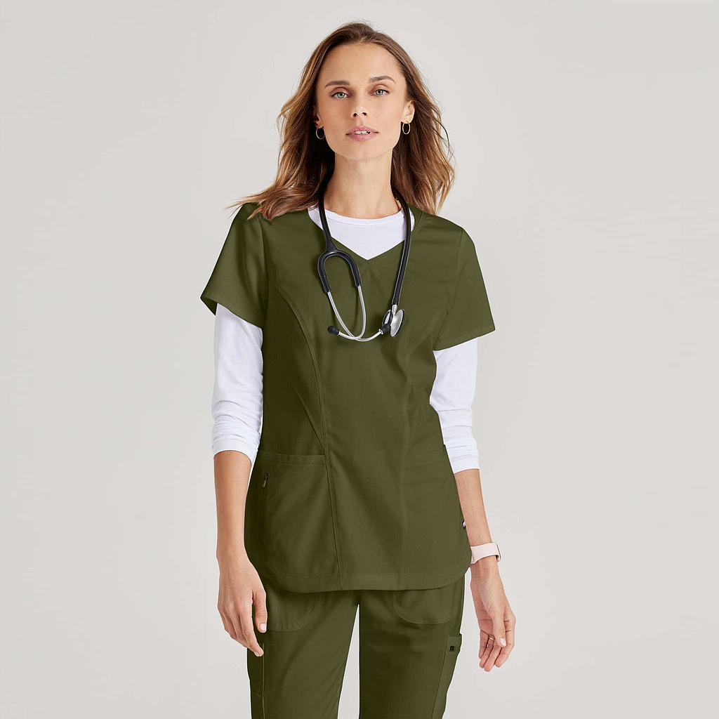 Barco Carly Top blouse médicale blanc col sport