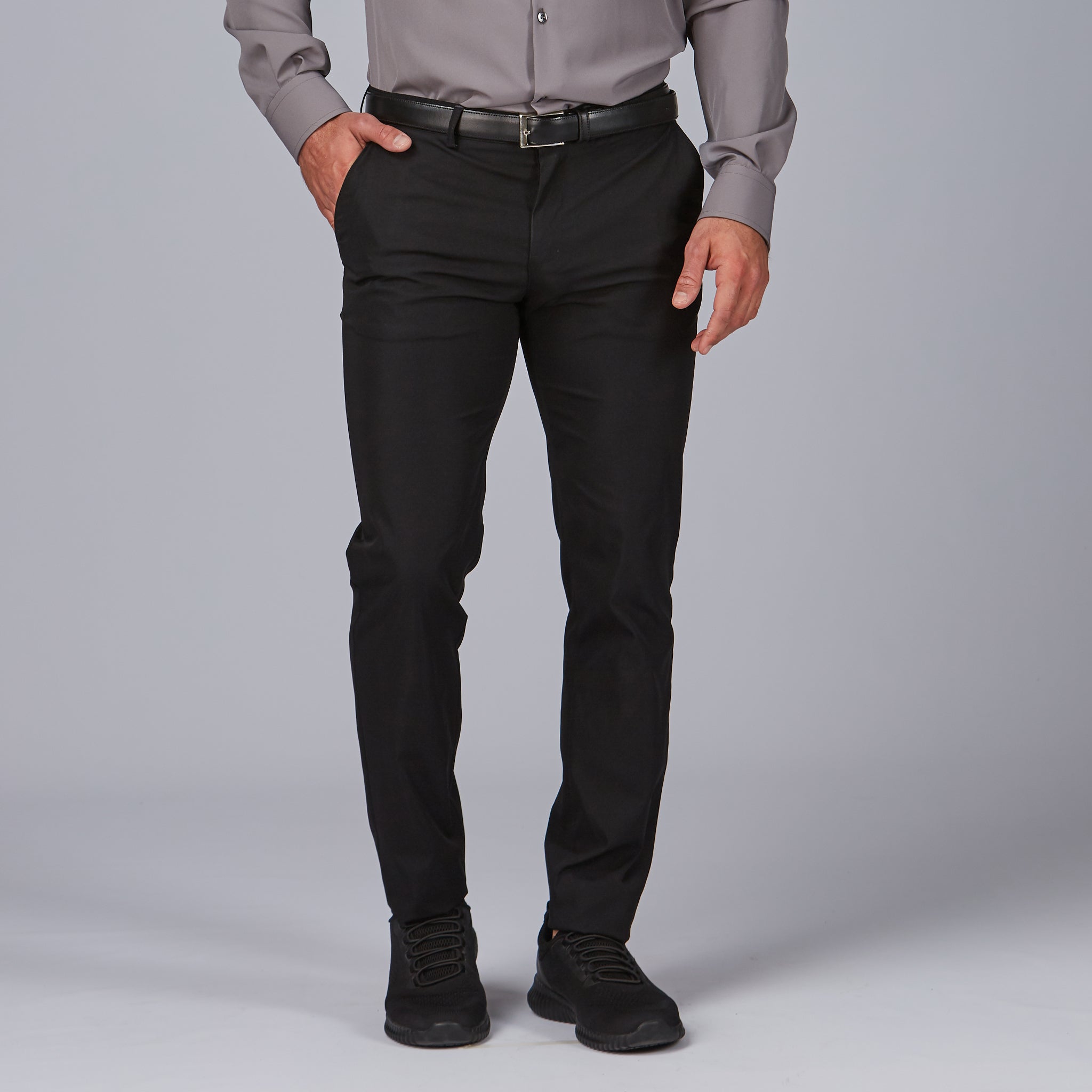 GARY'S Chinese pantalon travail homme noir chino coton stretch