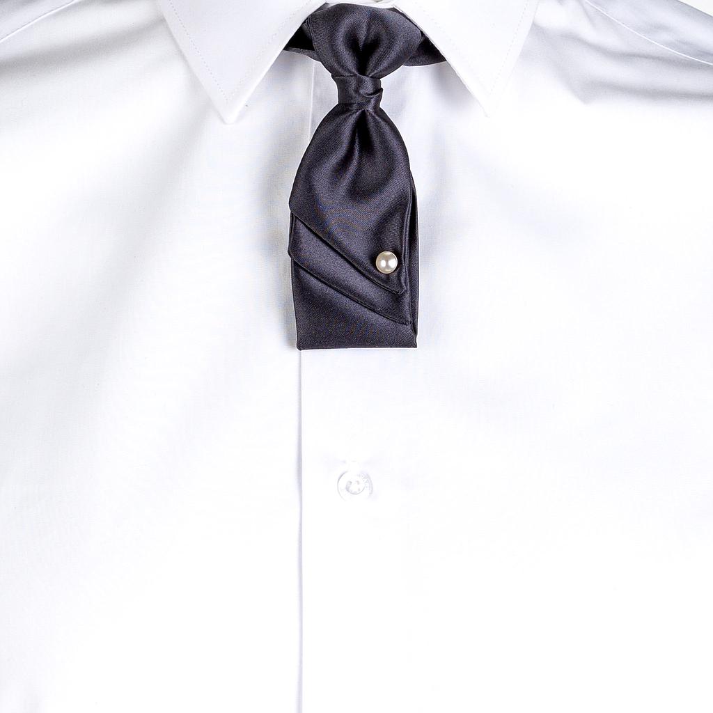 GARY'S Short Tie Satin noeud papillon noir satin