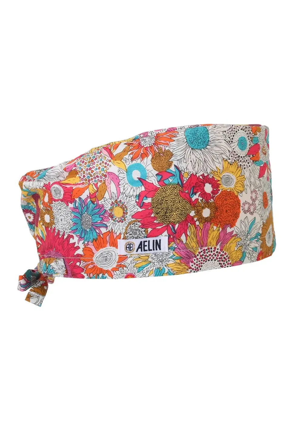 Aelin Paris Calot Couvrant Blanc Floral Cheveux Longs