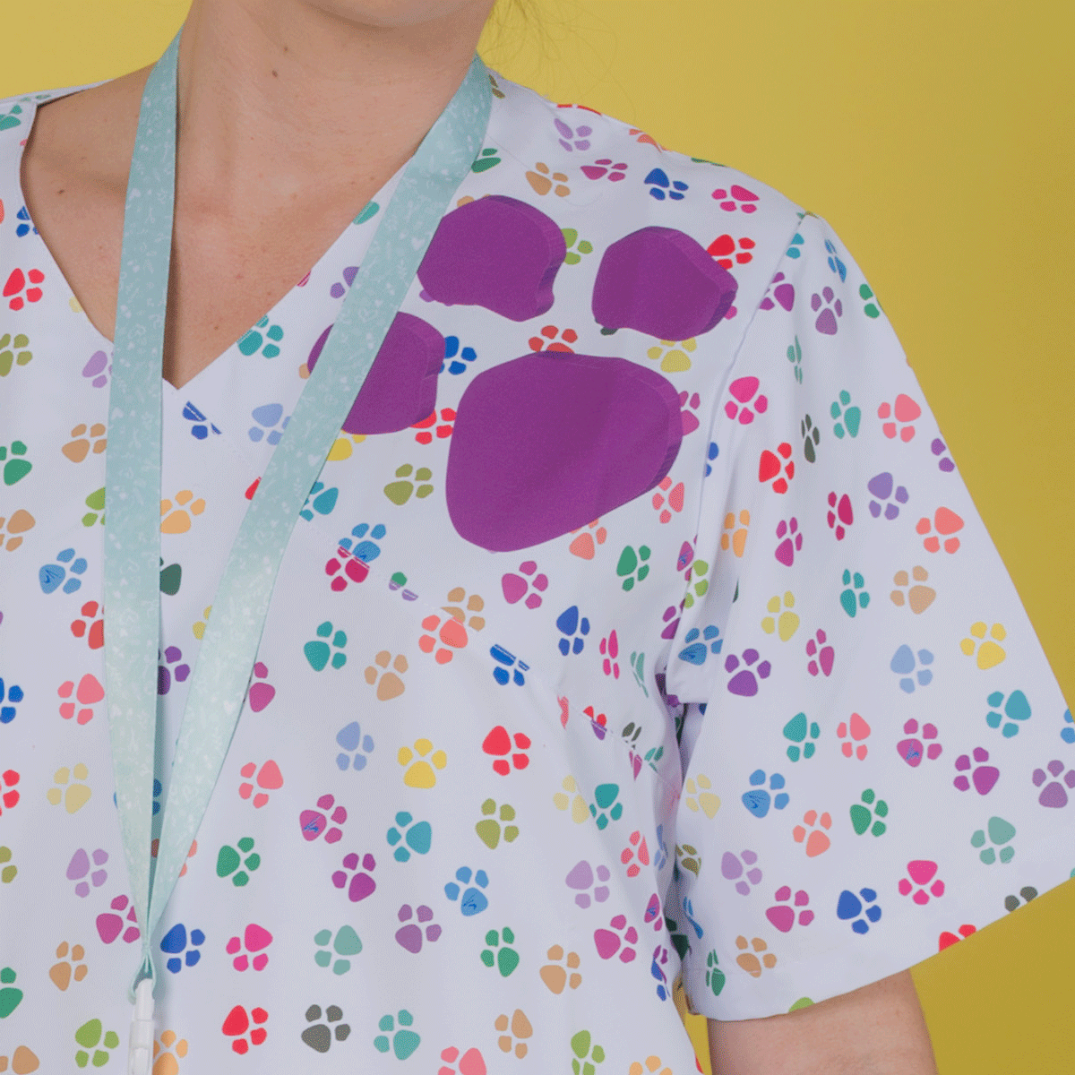 Enfermania Ropa Blouse médicale Huellas microfibre blanche