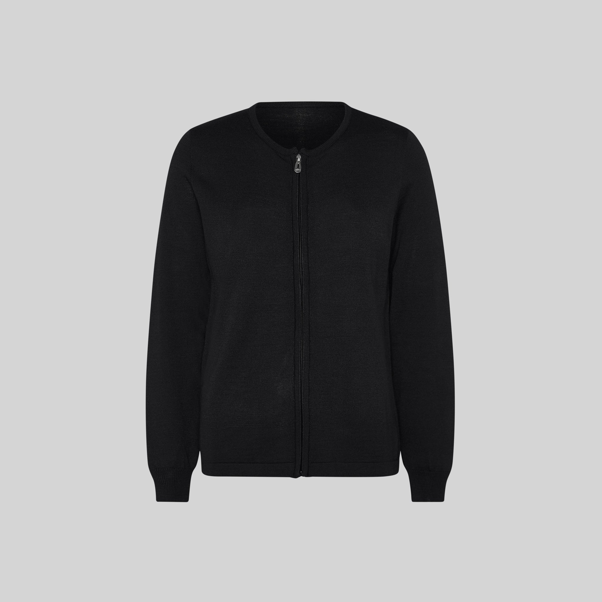 Gary's Knit gilet femme zip noir maille fine