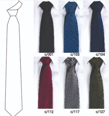 GARY'S Add-Ons cravate sans nœud jacquard noire