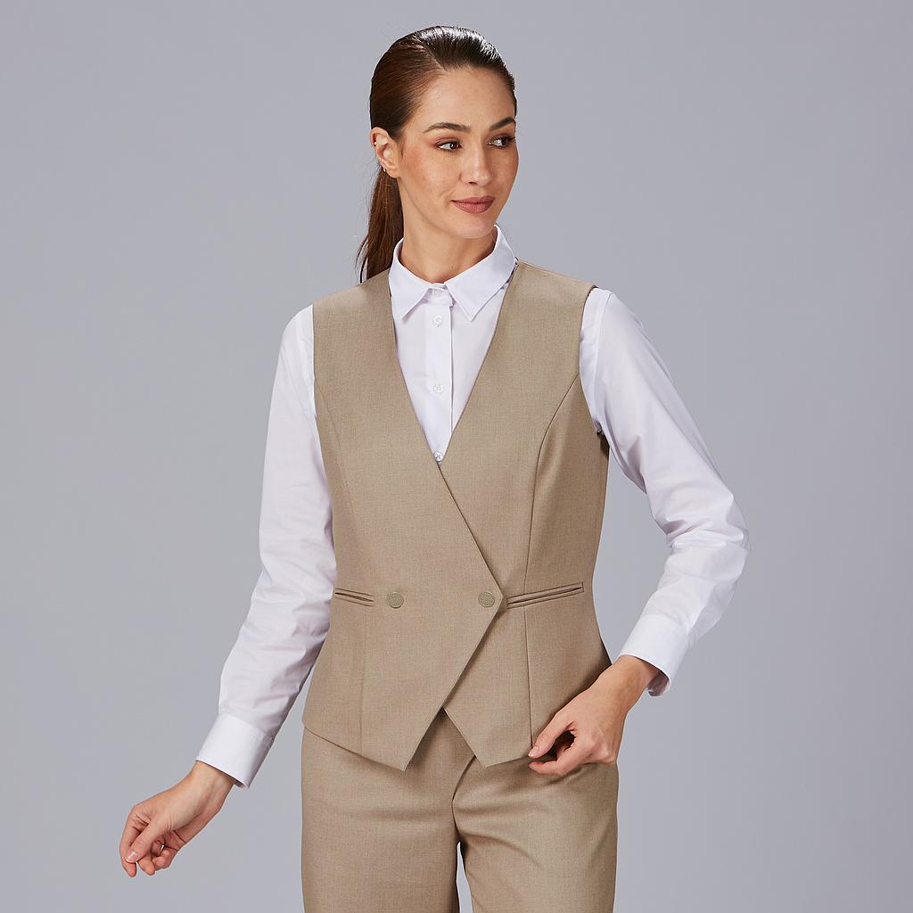 Gary's Bazan gilet travail femme croisé marine