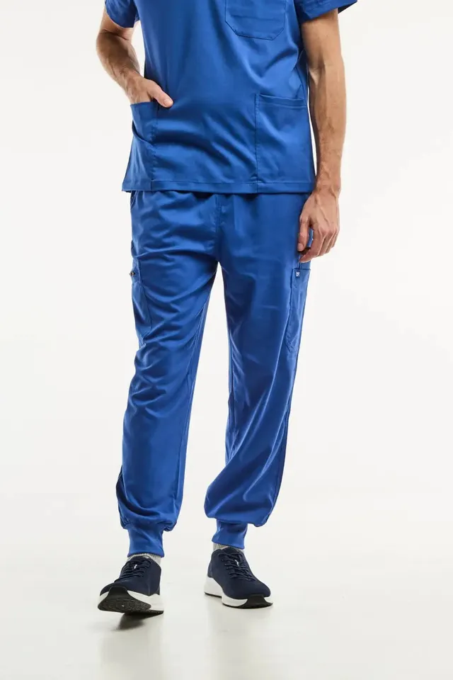 Aelin LUCA pantalon médical homme bleu roi jogger