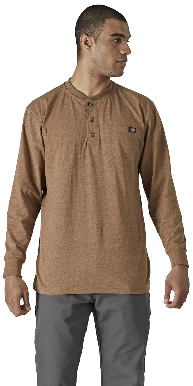 Dickies Chemises Henley Manches Longues Brown Duck Épais