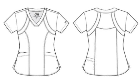 Gary's Blouses Racer Top Barco tunique médicale royal