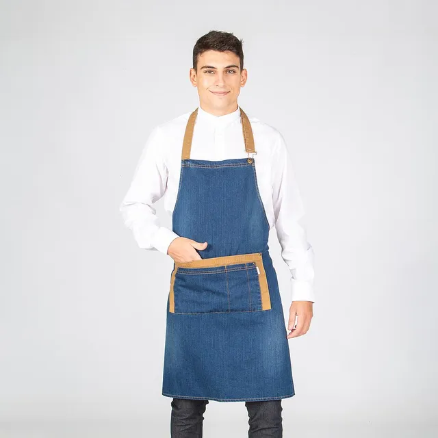 Gary's tablier bavette denim indigo albero 85x80