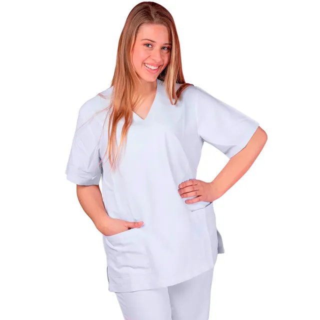 Enfermania Ropa blouse médicale microfibre Blanc antibactérien