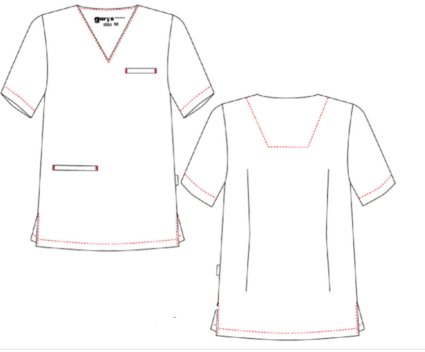 GARY'S Santas blouse médicale unisexe Noël microfibre