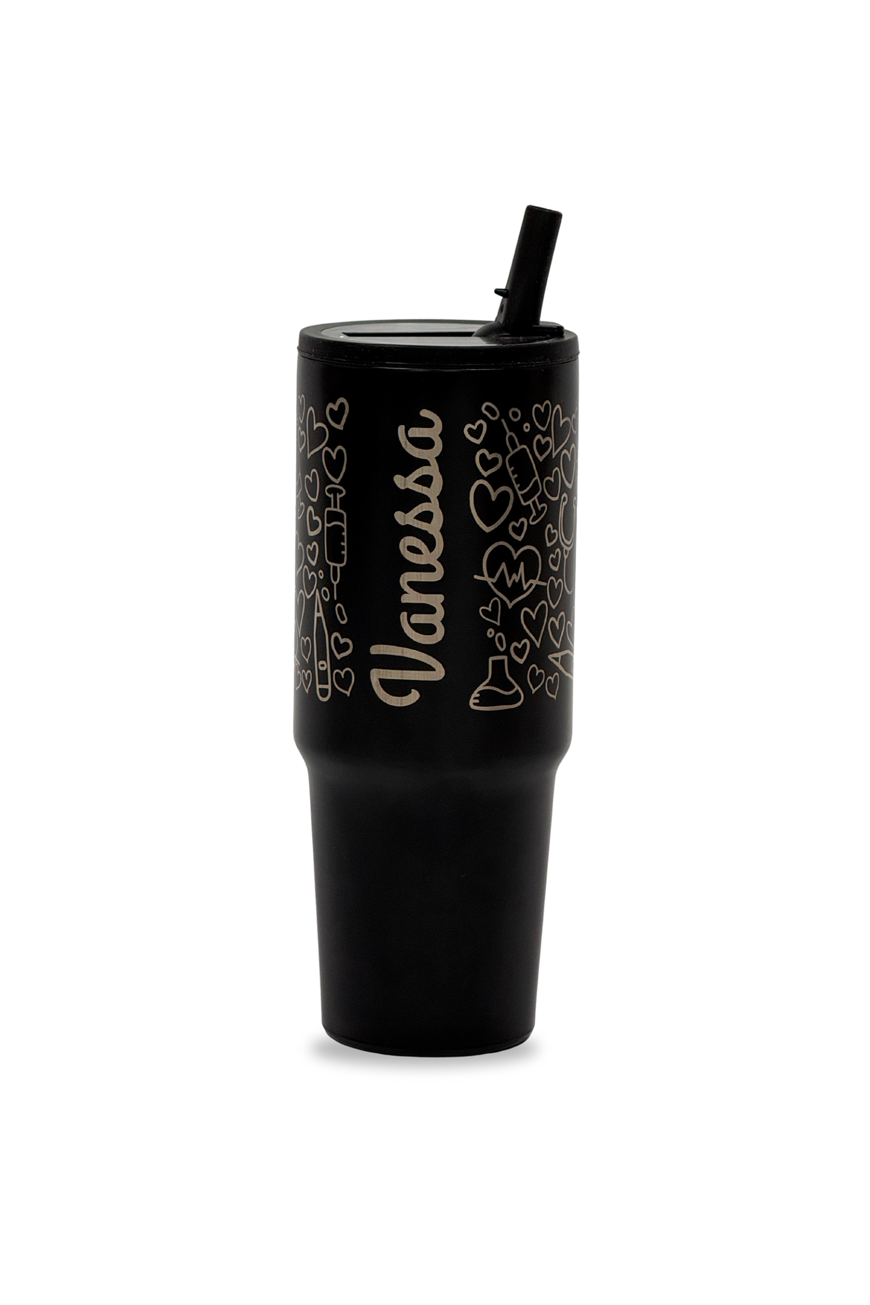 Enfermania Sweet Cake jarre thermique noire 870 ml gravée