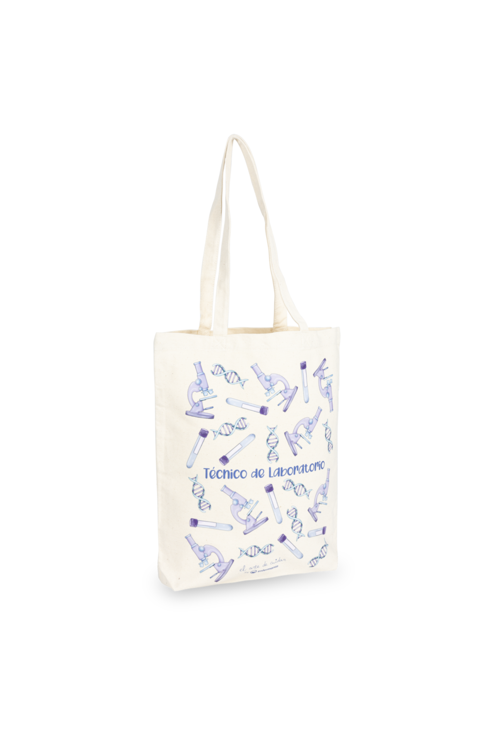 Enfermania tote bag coton naturel technicien laboratoire
