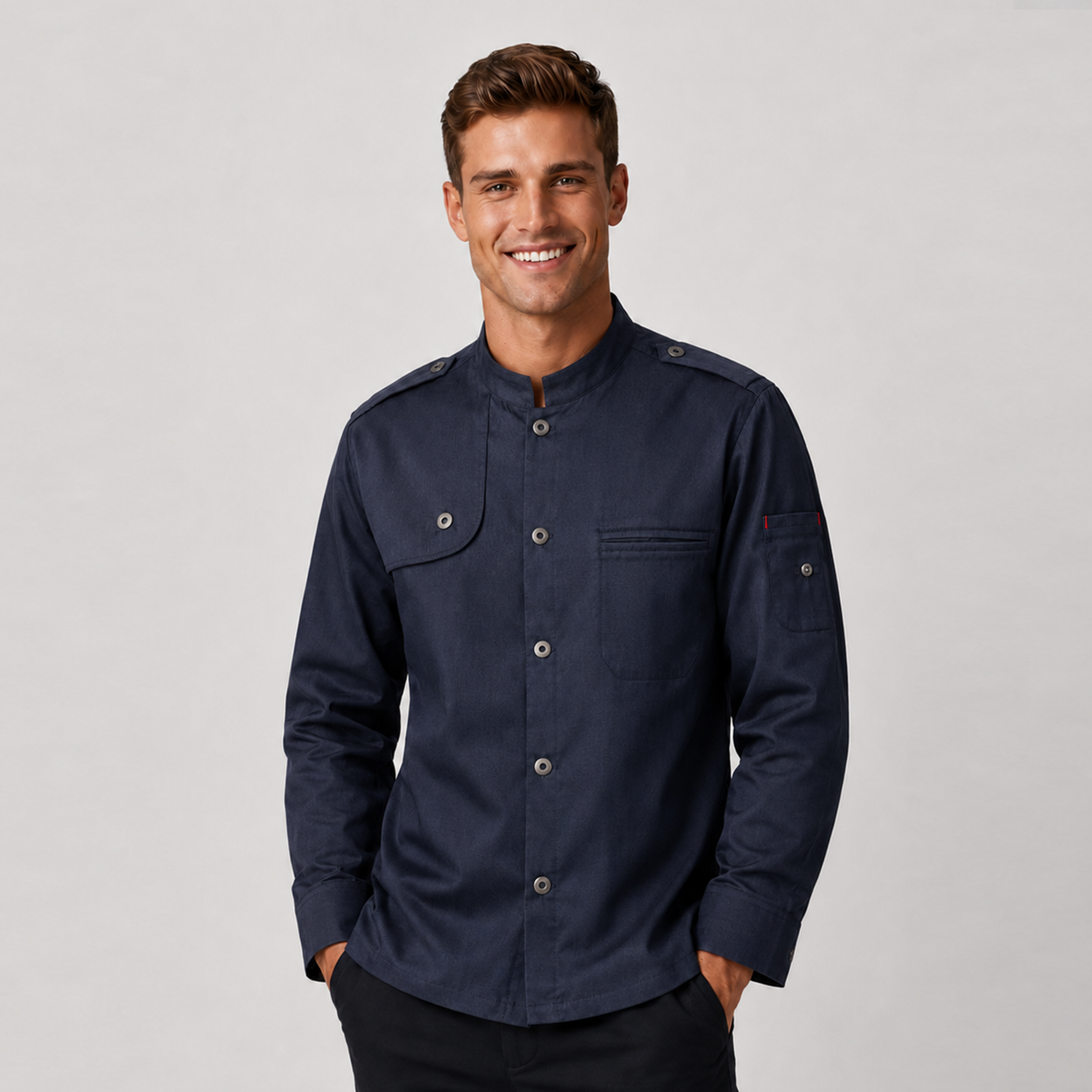 Gary's Odin Veste cuisine unisexe denim marine T400