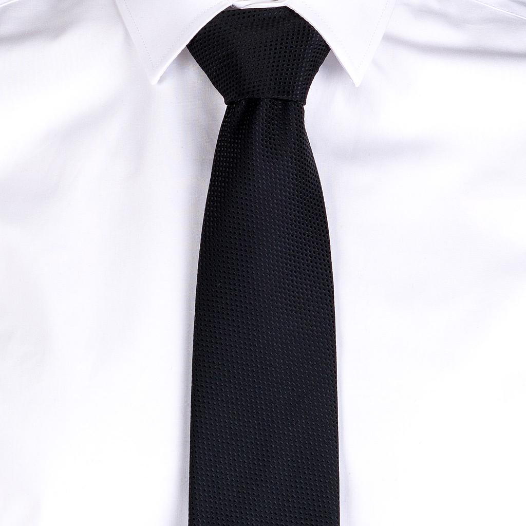 GARY'S Add-Ons cravate sans nœud jacquard noire