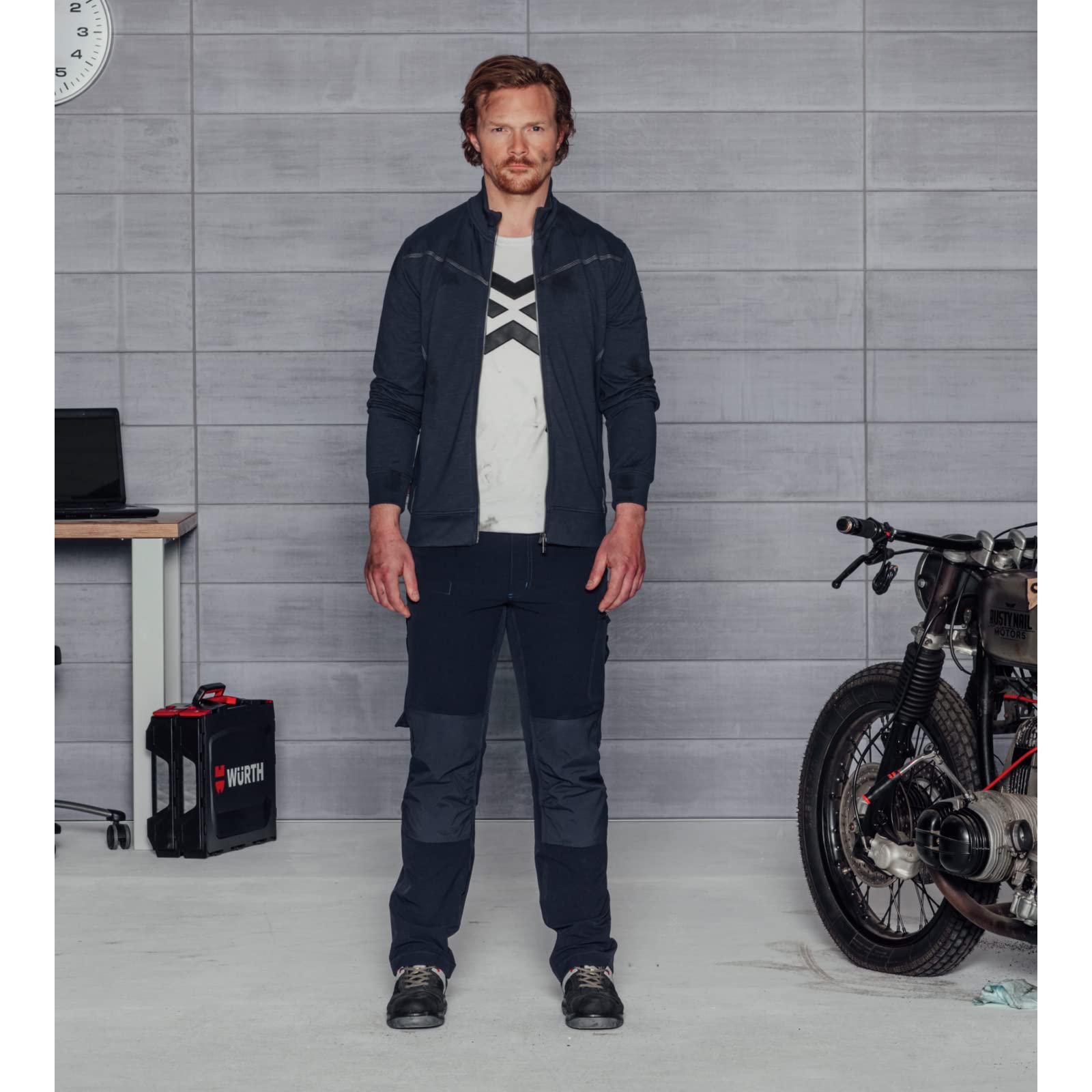 Würth MODYF Stretch X sweat zippé marine triple couture