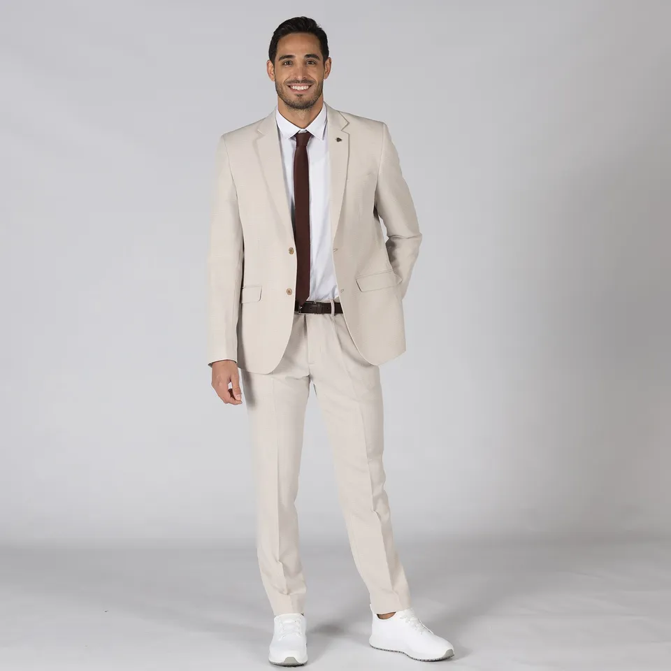 GARY'S Pants X.Linen pantalon costume Marino polyester