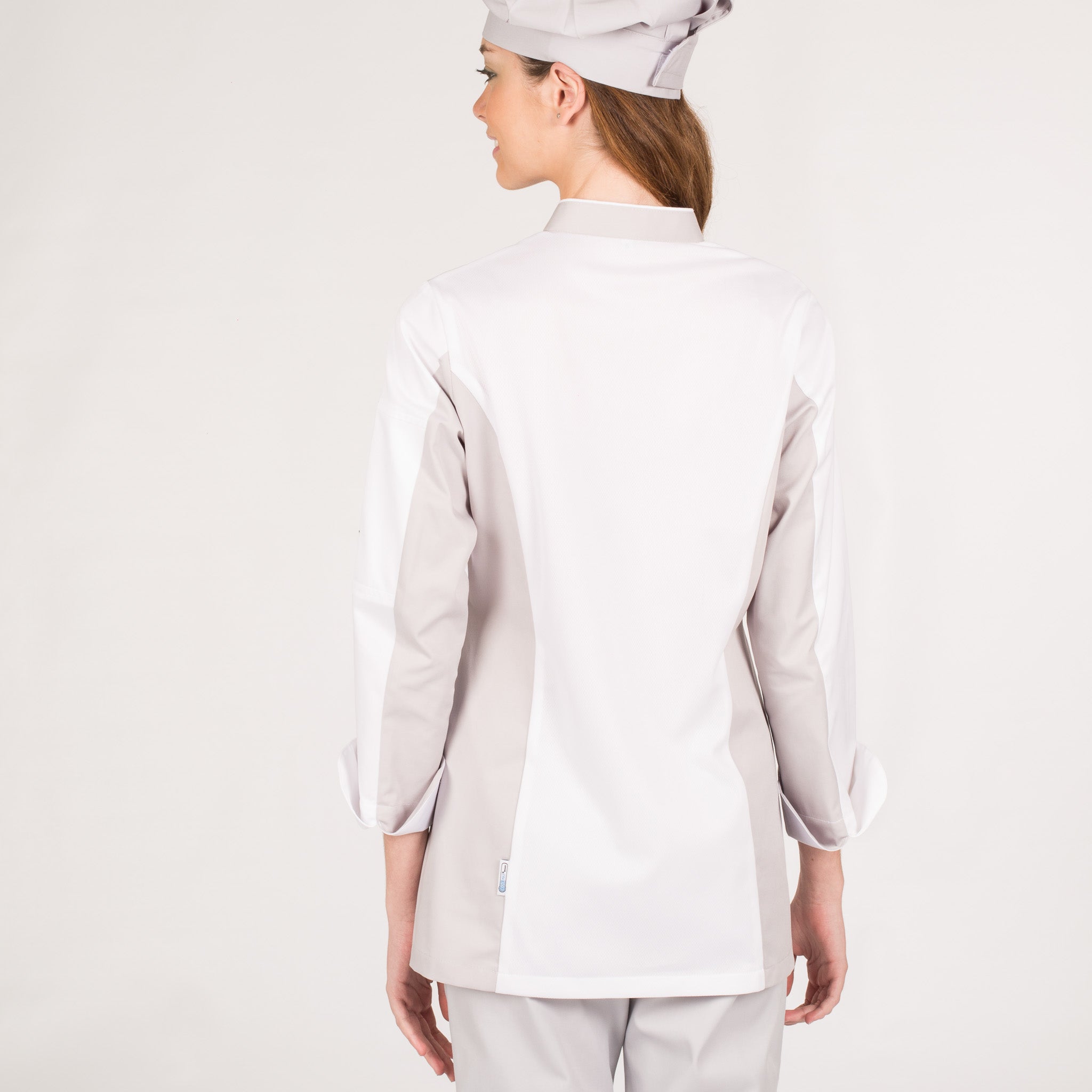 GARY'S Iris Veste de cuisine femme blanche coton