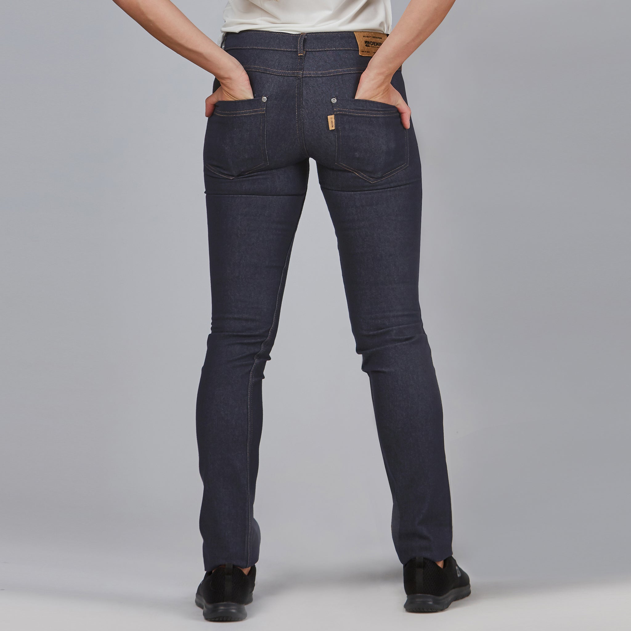 GARY'S Denim pantalon jean femme noir taille mi-haute