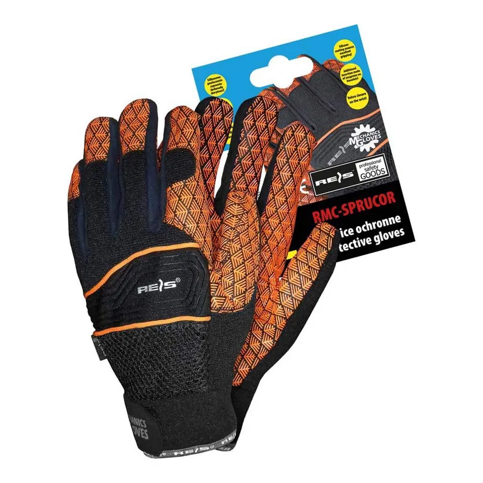 Reis RMC-Sprucor gants de travail noir/orange taille XL lot 12