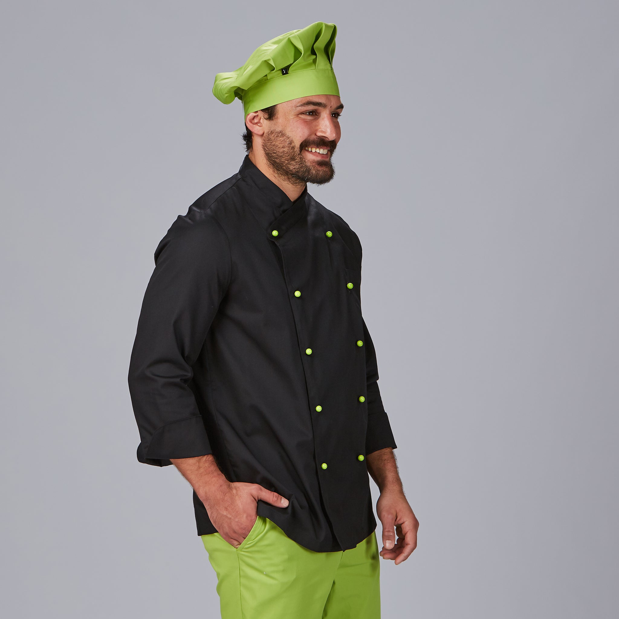 Gary's Niza veste cuisine homme noir boutons interchangeables