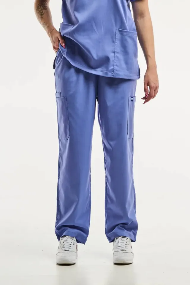 Aelin EMMA Pantalon médical femme bleu stretch