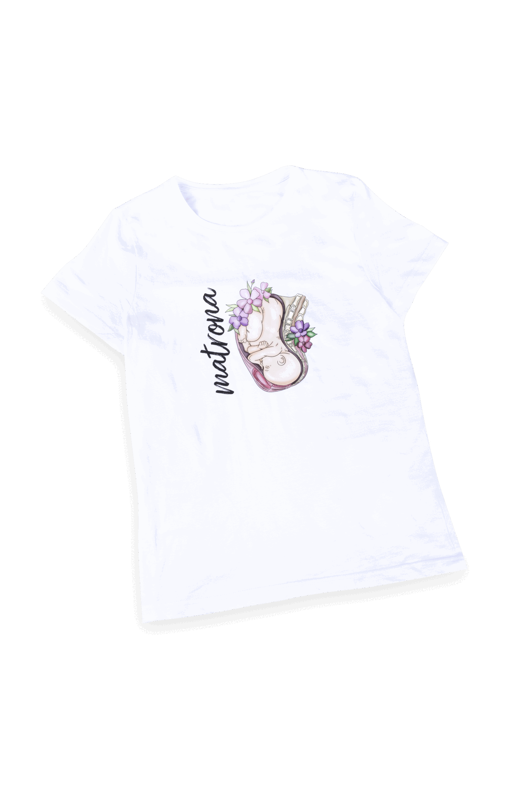 Enfermania Ropa Matrona Vida t-shirt femme blanc coton