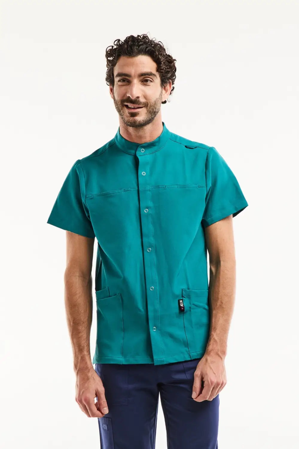 Aelin Noah blouse médicale homme vert turquoise stretch